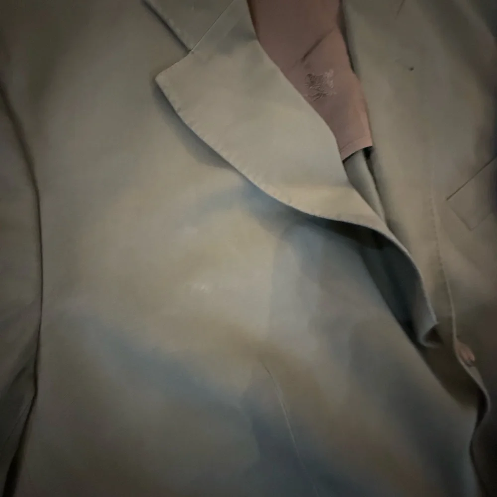 Burberry. Men’s 100% Cotton, 3 Button, Olive Green Blazer. 46